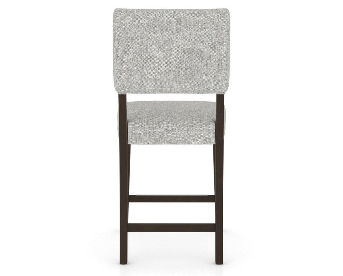 Canadel South West Counter Stool in Davy's Grey, 7C Fabric, back view
