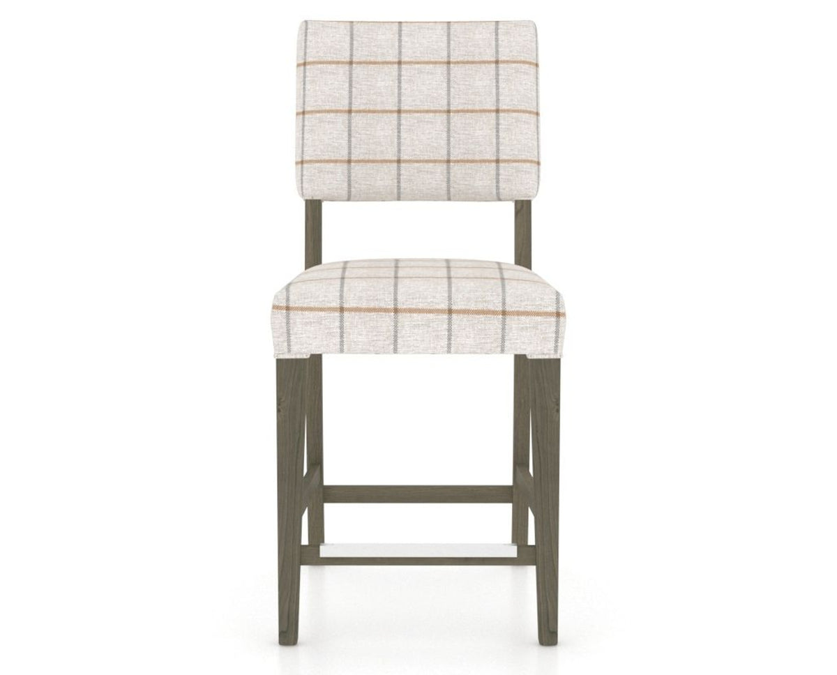Canadel South West Counter Stool in Shadow, OZ Fabric, front view