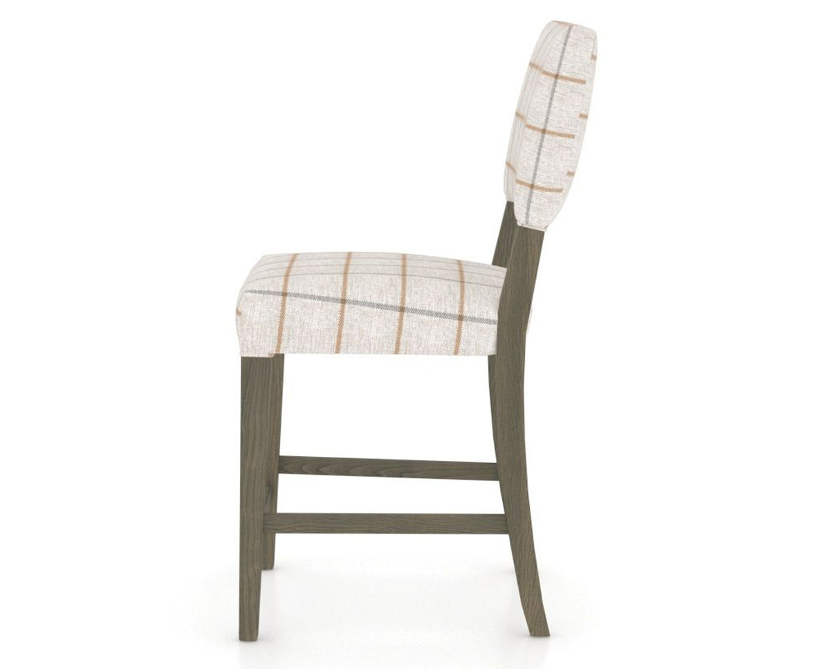 Canadel South West Counter Stool in Shadow, OZ Fabric, side view