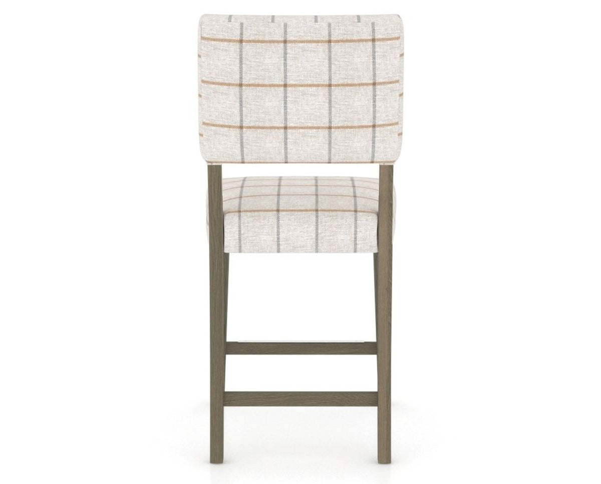 Canadel South West Counter Stool in Shadow, OZ Fabric, back view