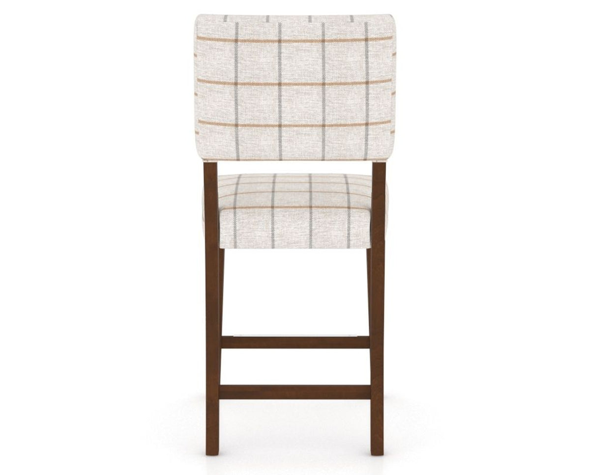 Canadel South West Counter Stool in Cognac Washed, OZ Fabric, back view