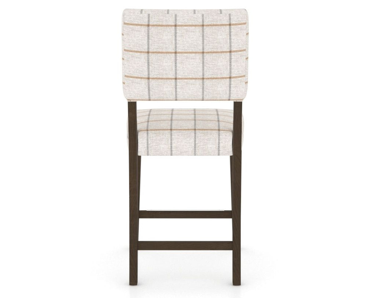 Canadel South West Counter Stool in Hazelnut Washed, OZ Fabric, back view
