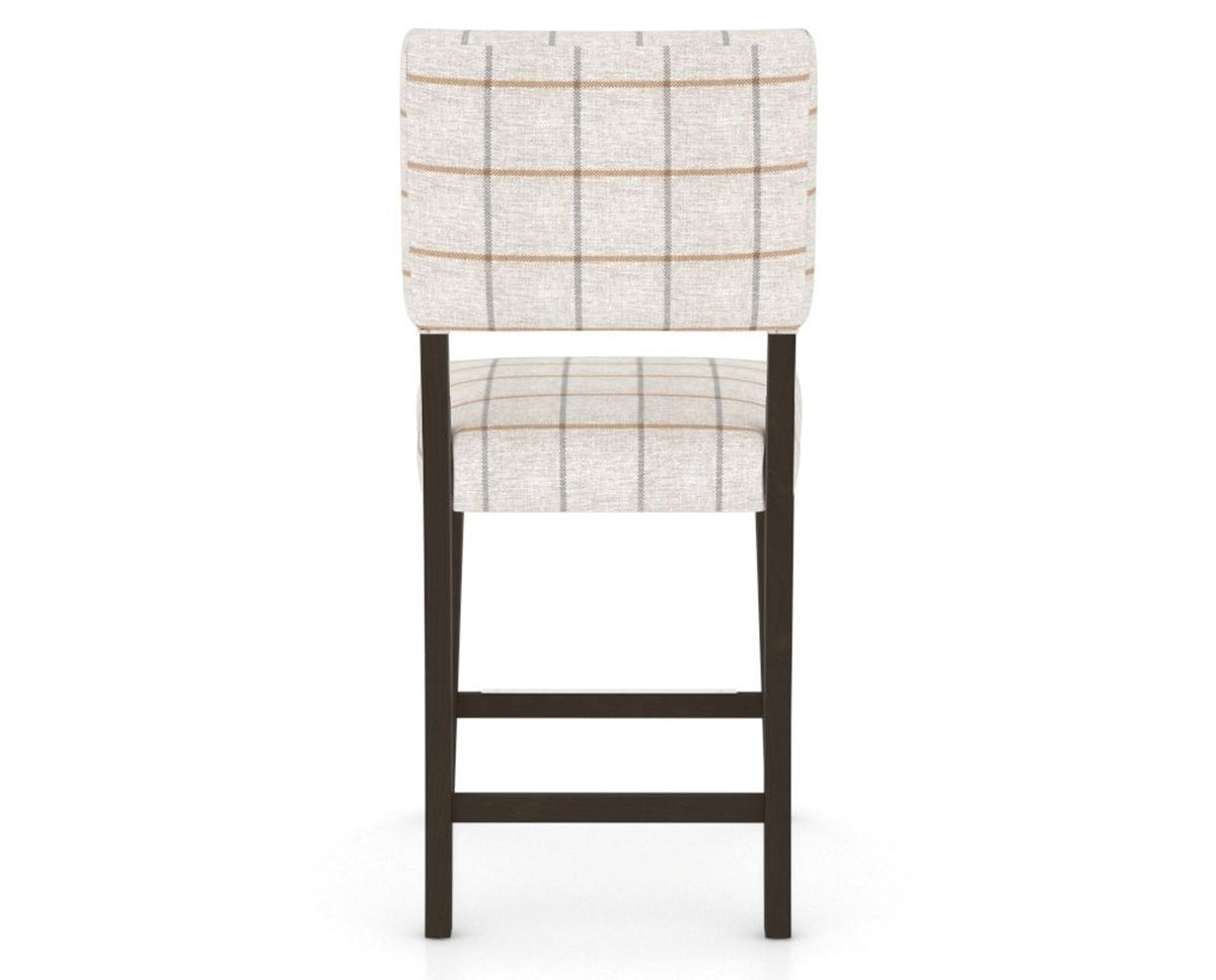 Canadel South West Counter Stool in Davy's Grey, OZ Fabric, back view
