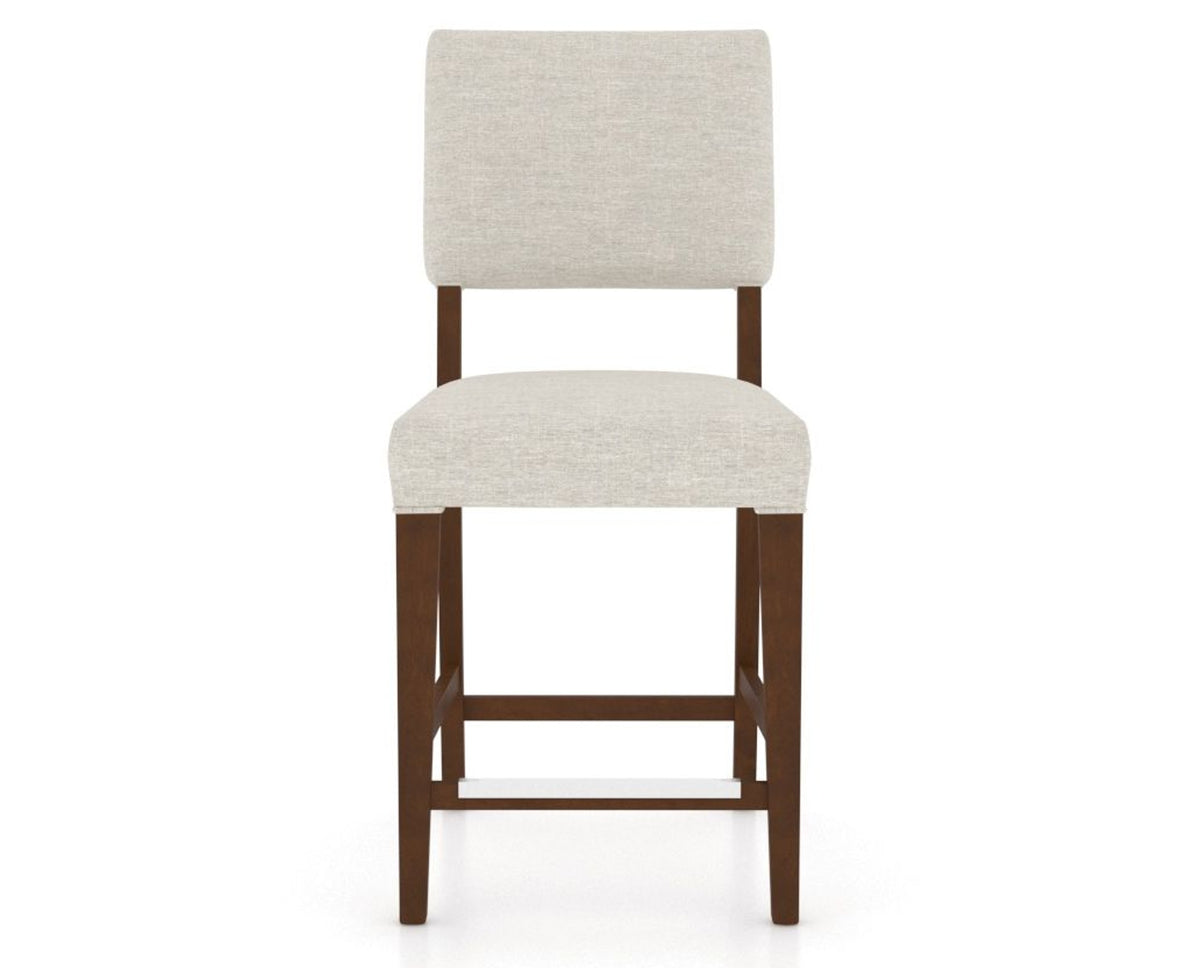 Canadel South West Counter Stool in Cognac Washed, TB Fabric, front view