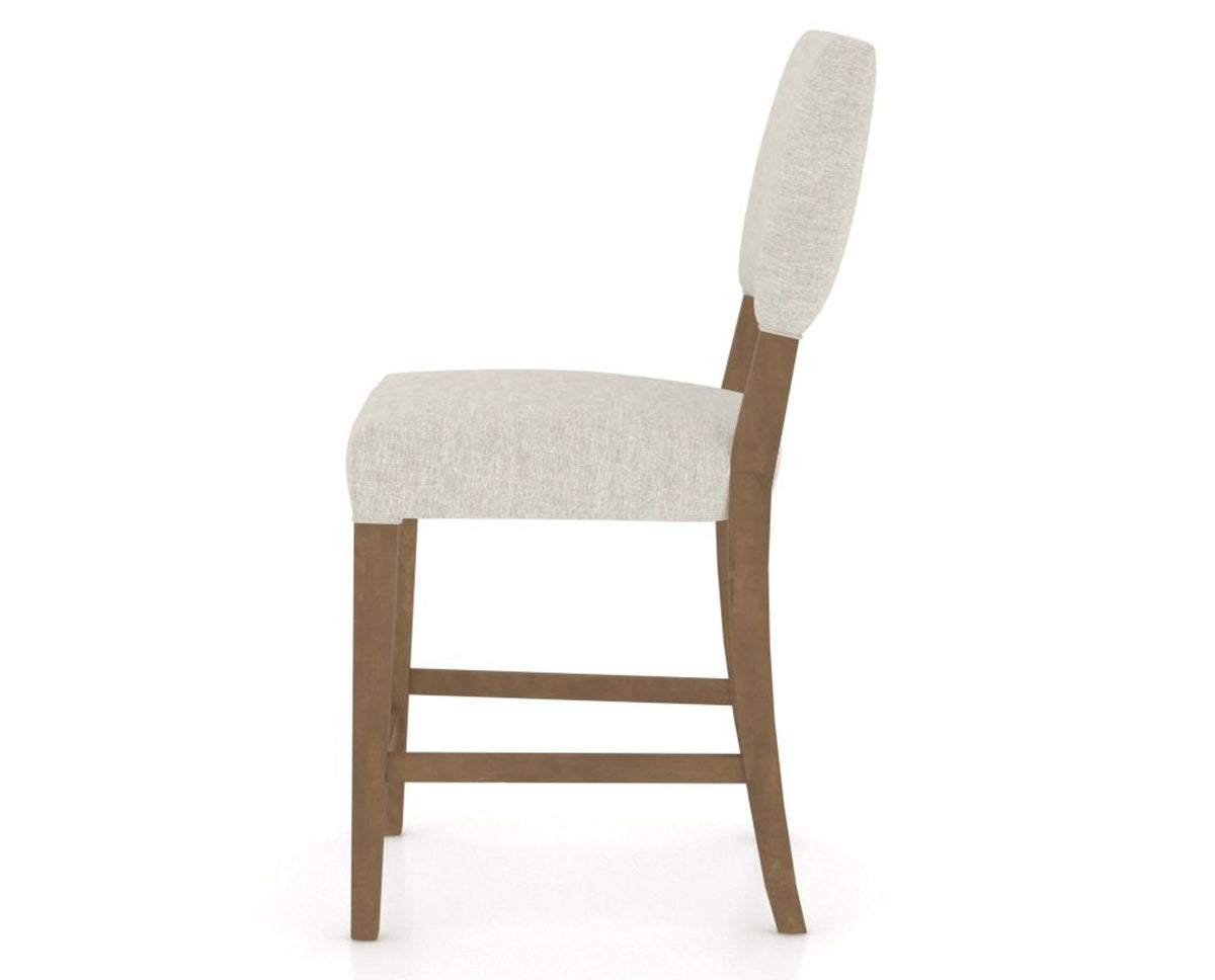 Canadel South West Counter Stool in Pecan Washed, TB Fabric, side view