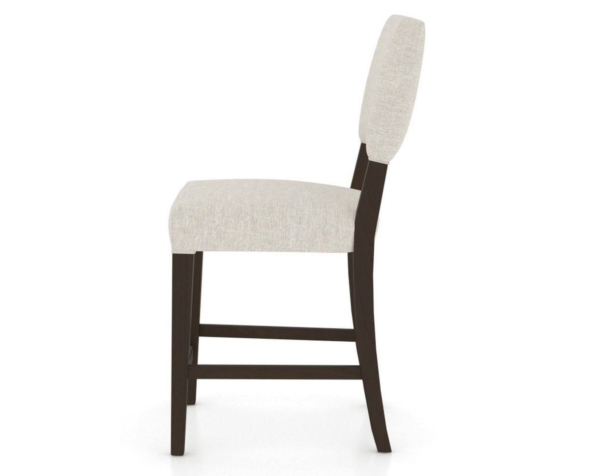 Canadel South West Counter Stool in Davy's Grey, TB Fabric, side view