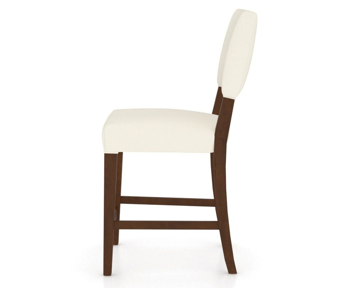 Canadel South West Counter Stool in Cognac Washed, YJ Faux Leather, side view