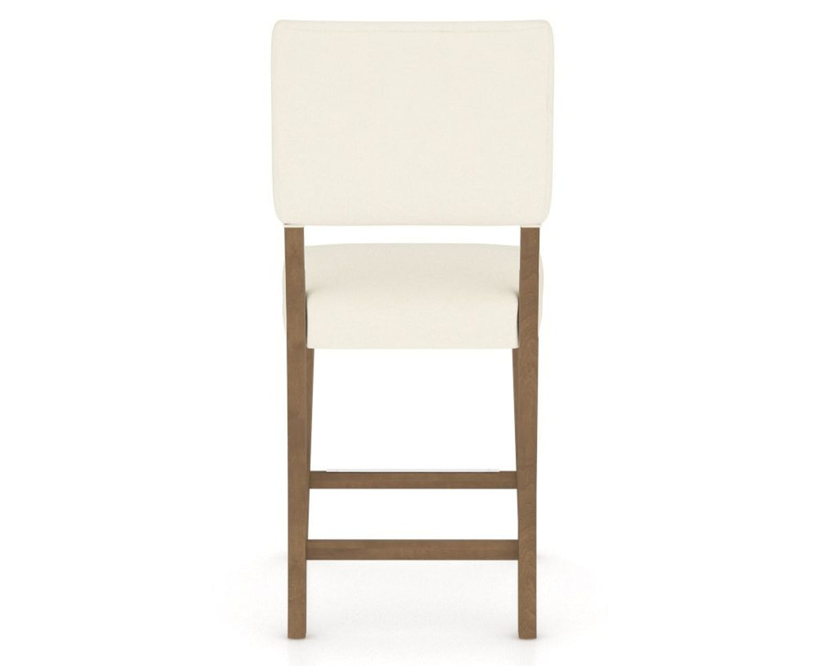 Canadel South West Counter Stool in Pecan Washed, YJ Faux Leather, back view