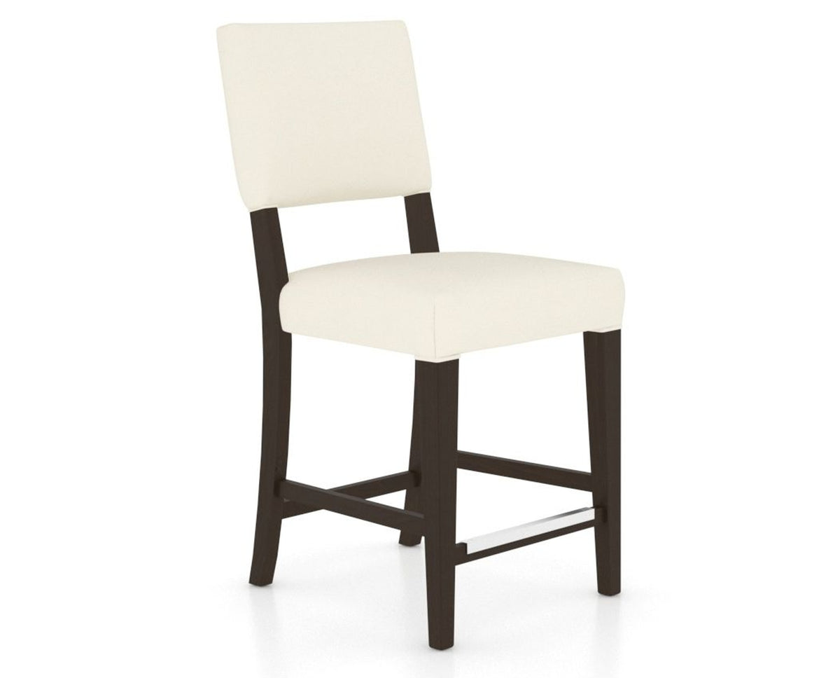 Canadel South West Counter Stool in Davy's Grey, YJ Faux Leather, three-quarter view