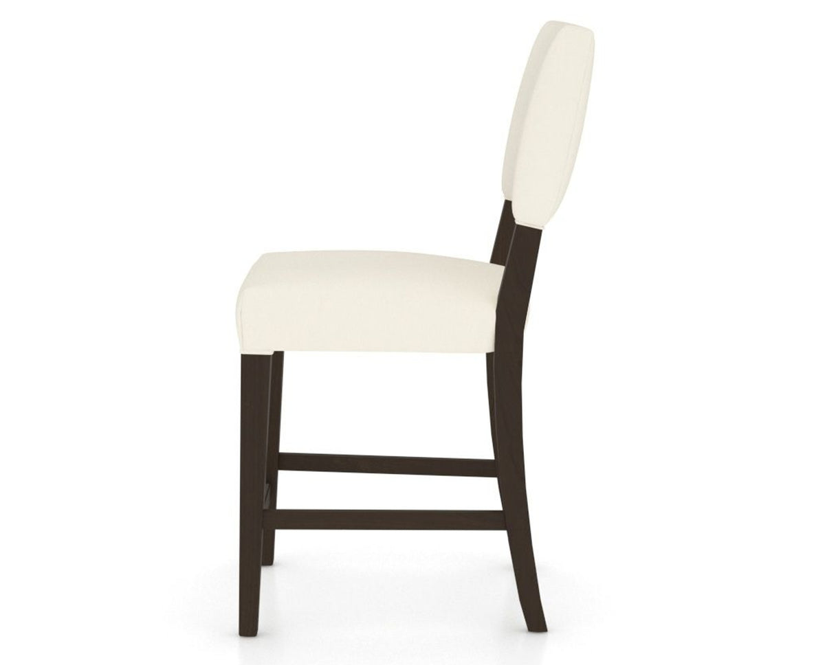 Canadel South West Counter Stool in Davy's Grey, YJ Faux Leather, side view