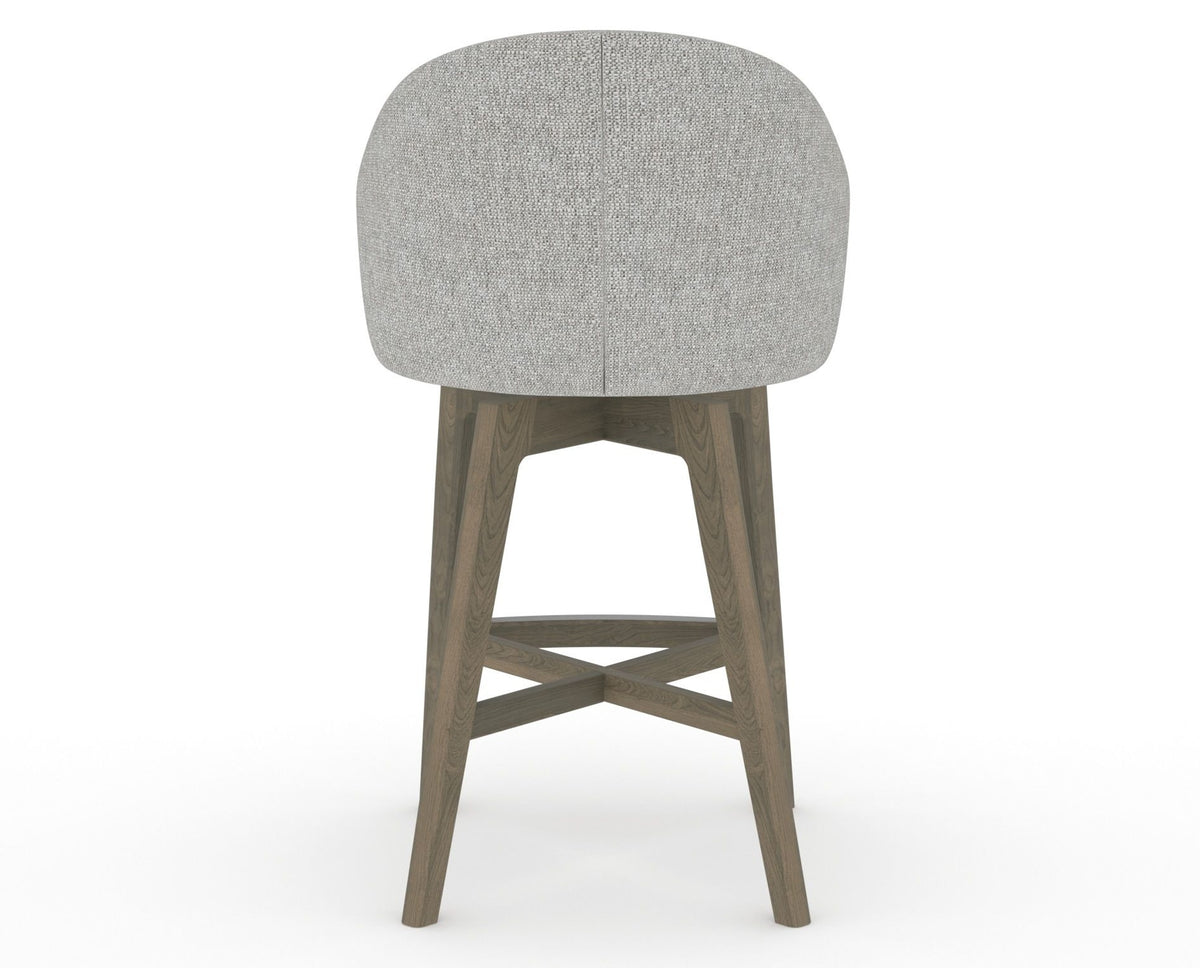 Canadel Downtown Point Counter Stool in Shadow, 7C Fabric, back view