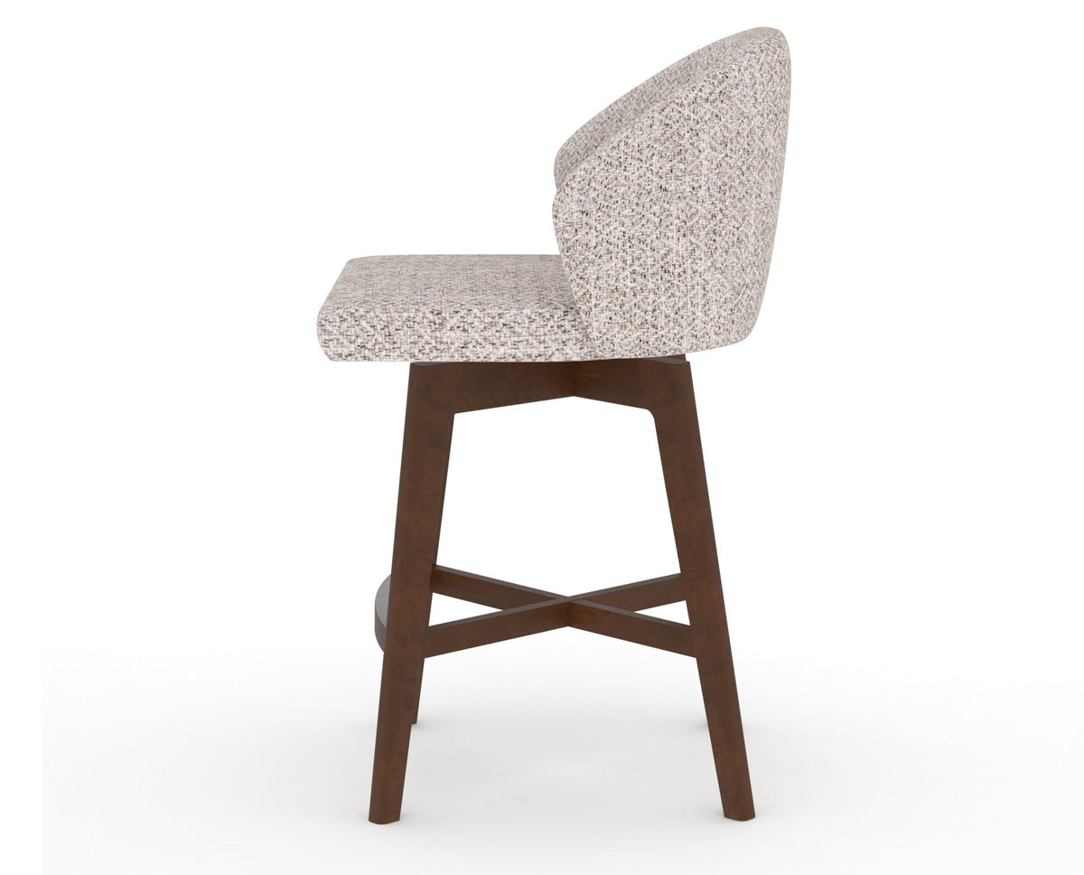 Canadel Downtown Point Counter Stool in Cognac Washed, FP Crypton®, side view