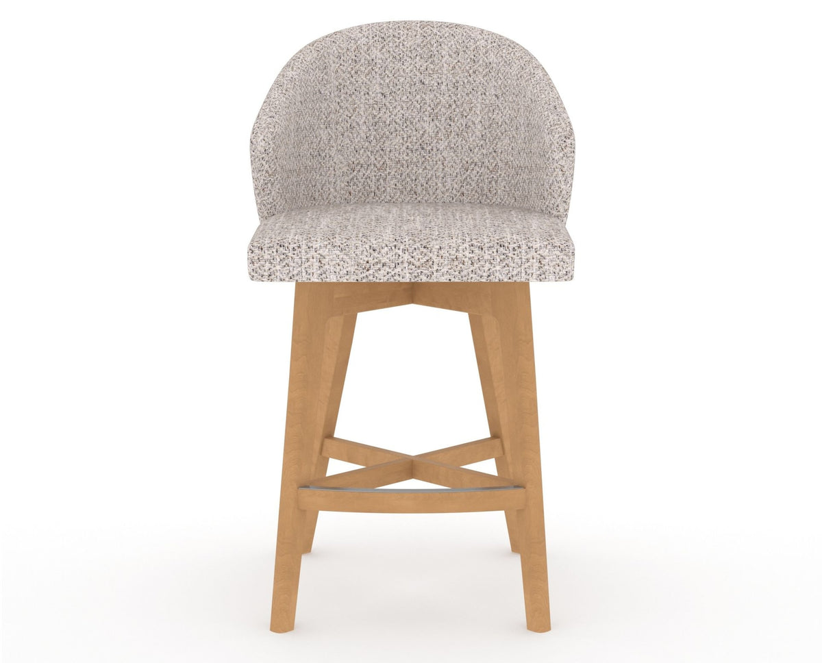 Canadel Downtown Point Counter Stool in Caramel Washed, FP Crypton®, front view
