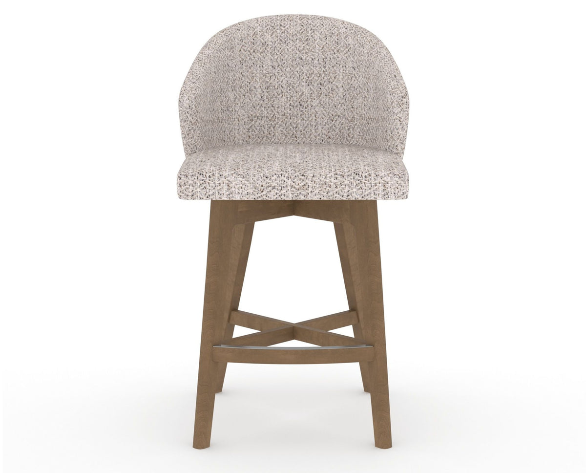 Canadel Downtown Point Counter Stool in Pecan Washed, FP Crypton®, front view
