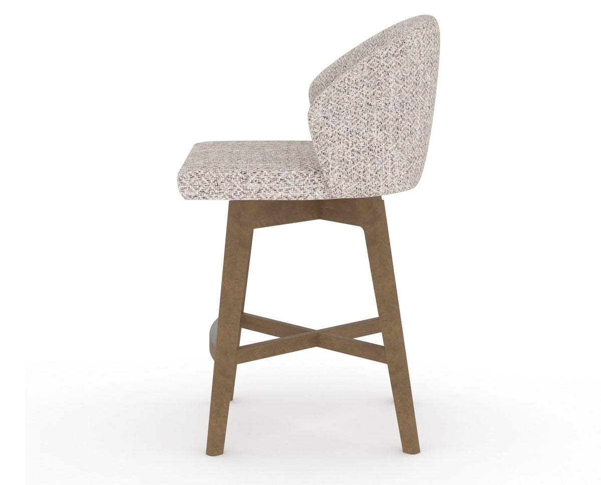 Canadel Downtown Point Counter Stool in Pecan Washed, FP Crypton®, side view