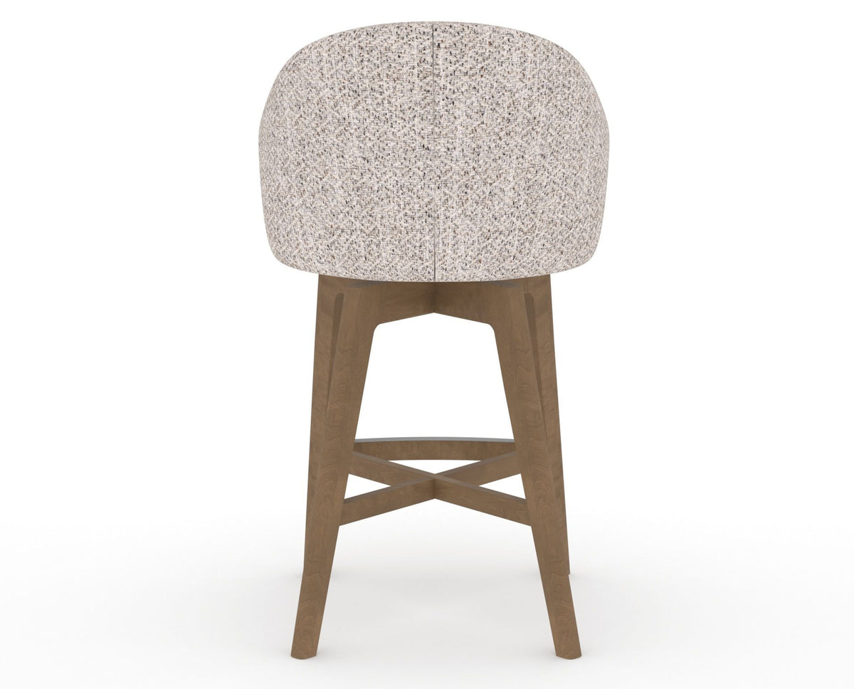 Canadel Downtown Point Counter Stool in Pecan Washed, FP Crypton®, back view