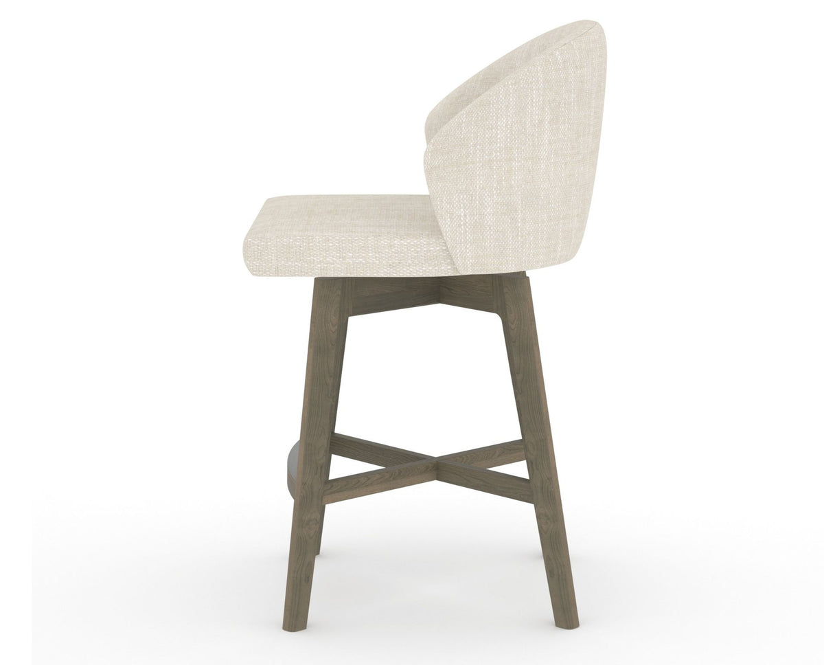 Canadel Downtown Point Counter Stool in Shadow, FT InsideOut®, side view