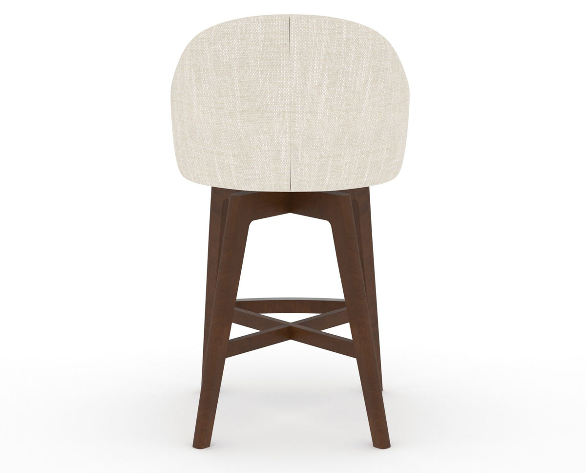 Canadel Downtown Point Counter Stool in Cognac Washed, FT InsideOut®, back view