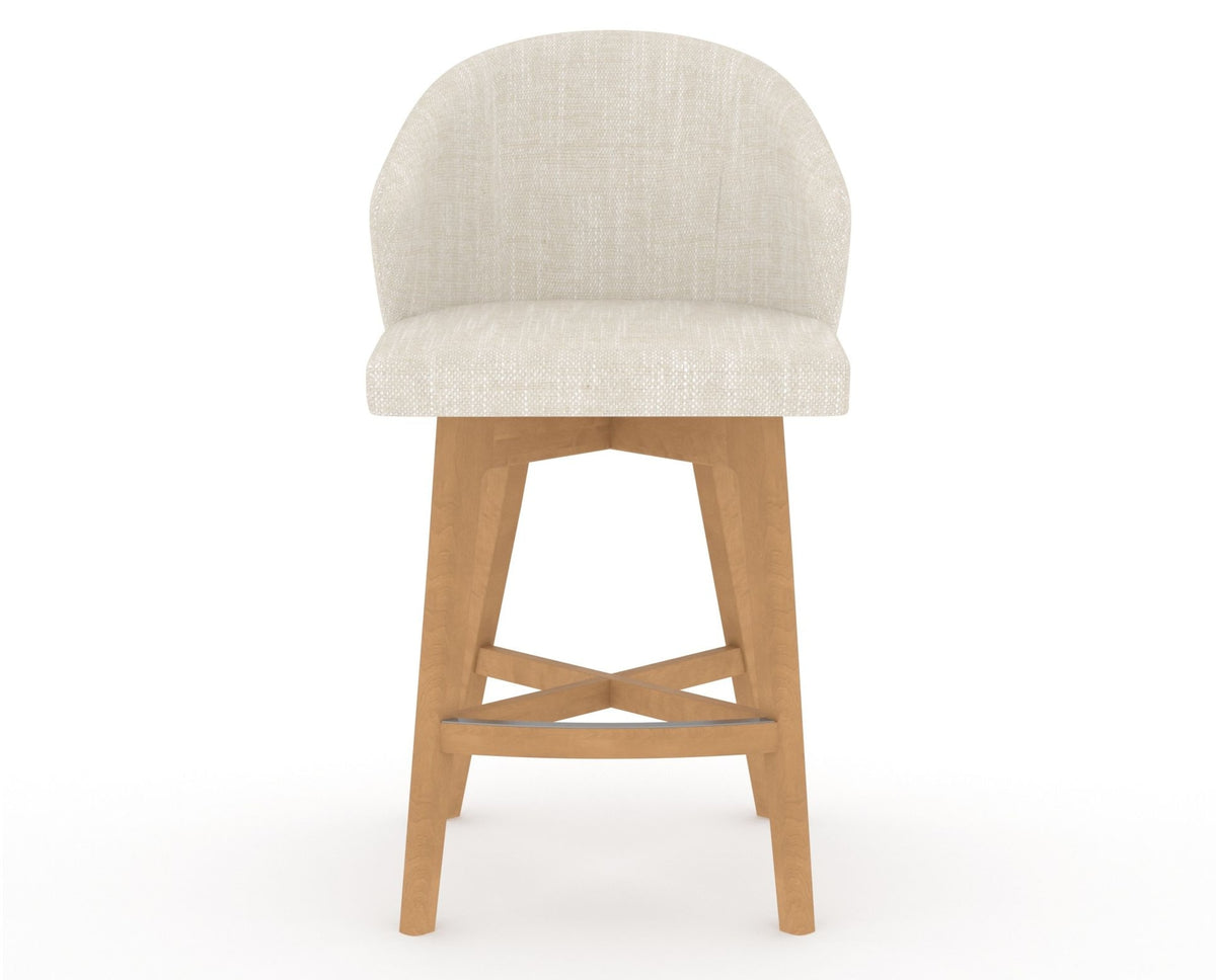 Canadel Downtown Point Counter Stool in Caramel Washed, FT InsideOut®, front view