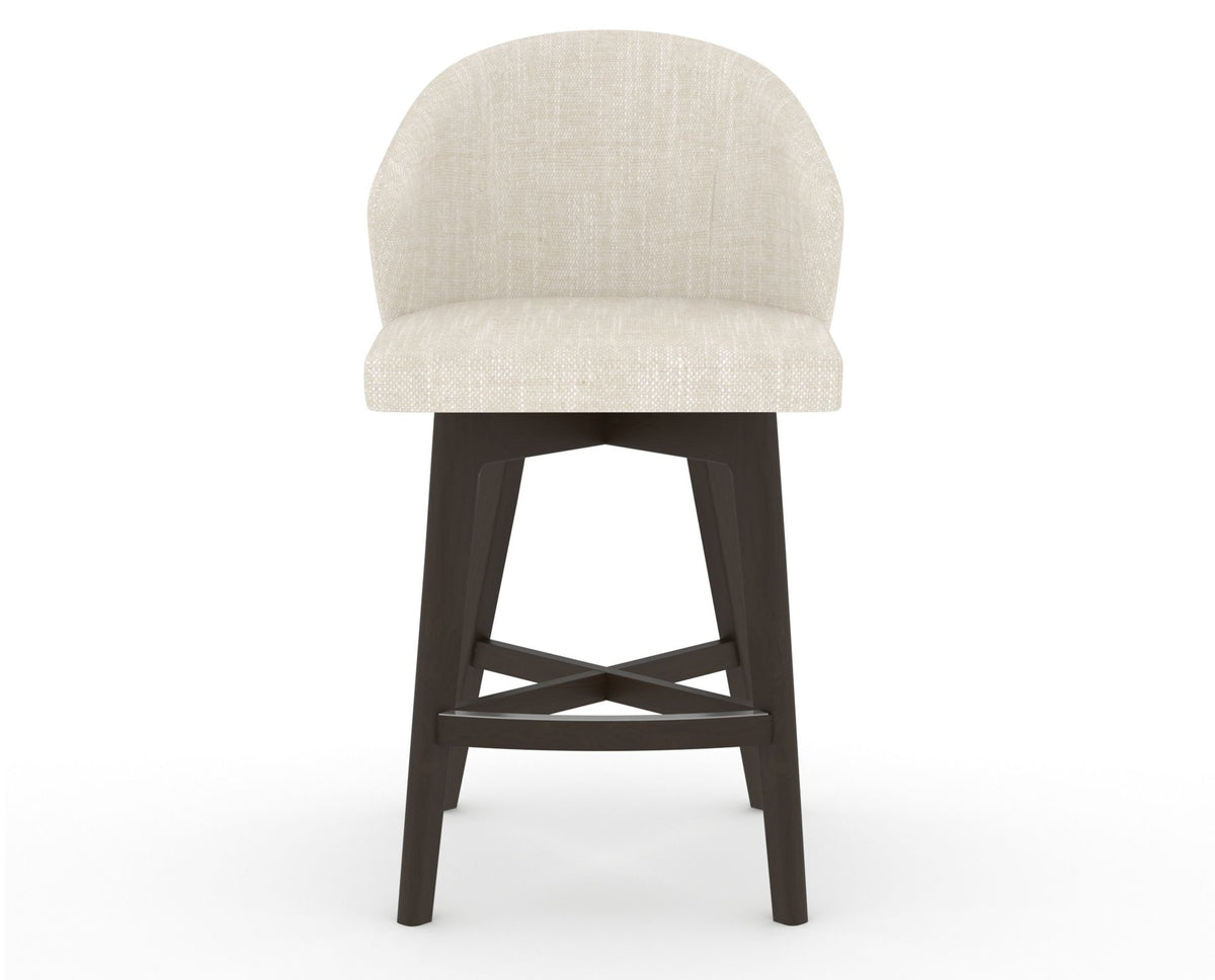 Canadel Downtown Point Counter Stool in Davy's Grey, FT InsideOut®, front view