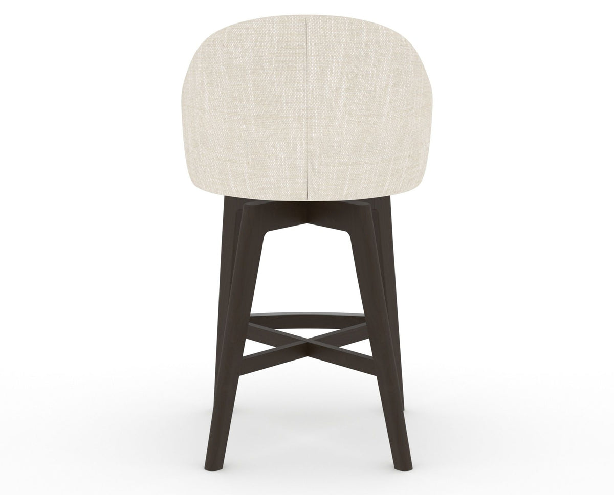 Canadel Downtown Point Counter Stool in Davy's Grey, FT InsideOut®, back view