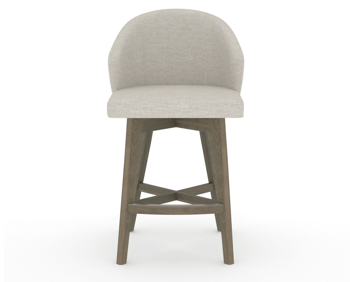 Canadel Downtown Point Counter Stool in Shadow, TB Fabric, front view