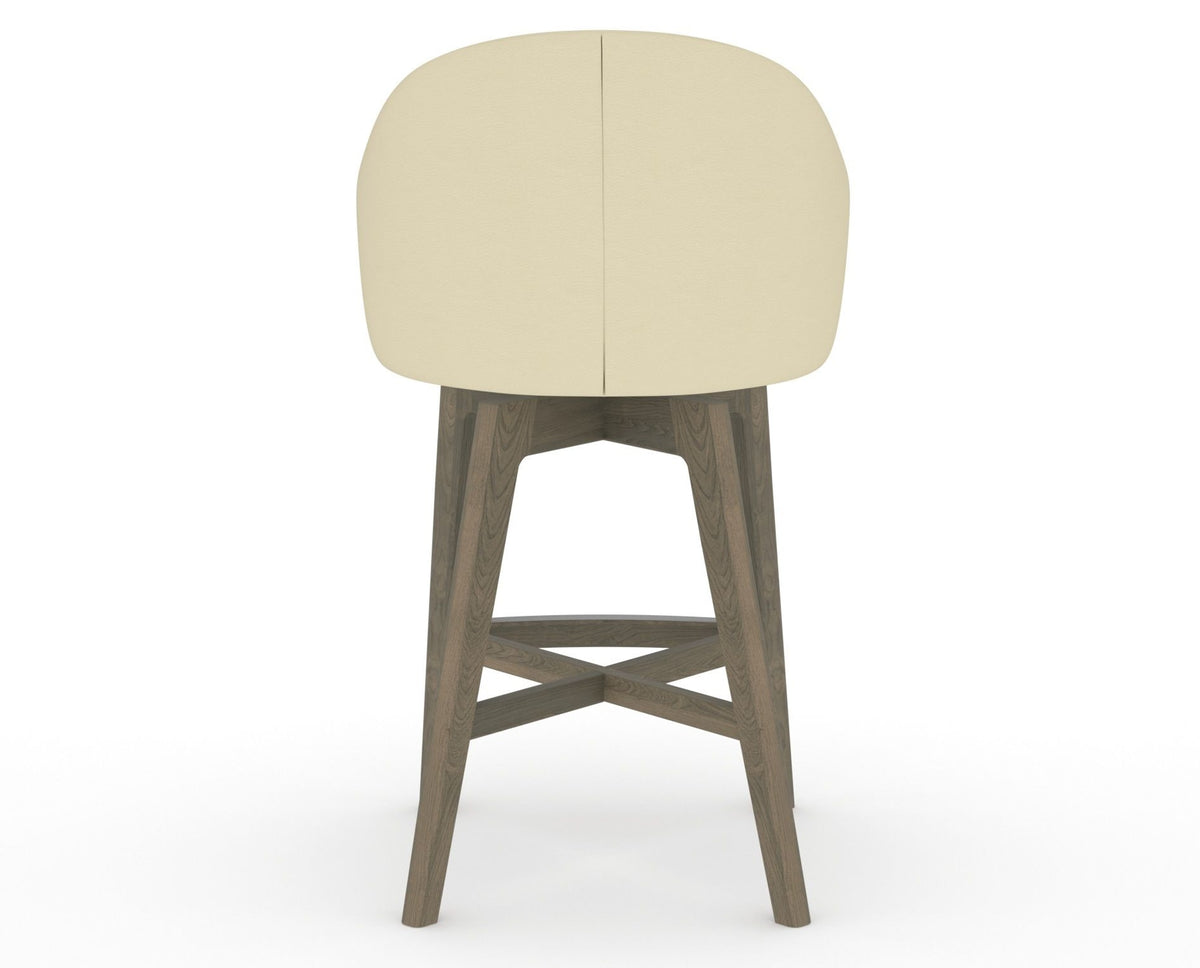 Canadel Downtown Point Counter Stool in Shadow, XZ Faux Leather, back view