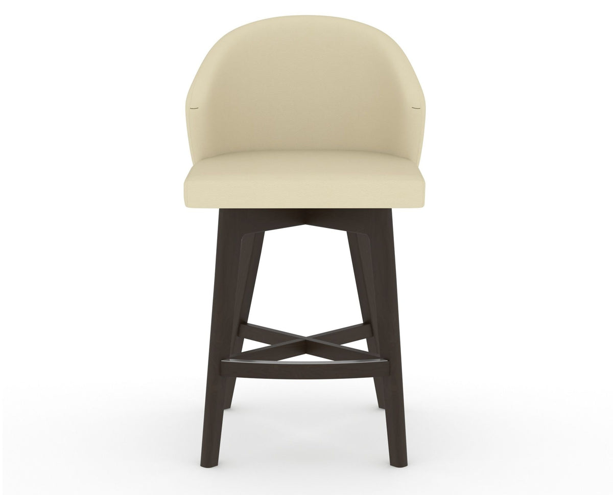 Canadel Downtown Point Counter Stool in Davy's Grey, XZ Faux Leather, front view