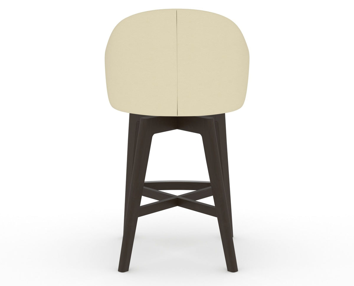 Canadel Downtown Point Counter Stool in Davy's Grey, XZ Faux Leather, back view