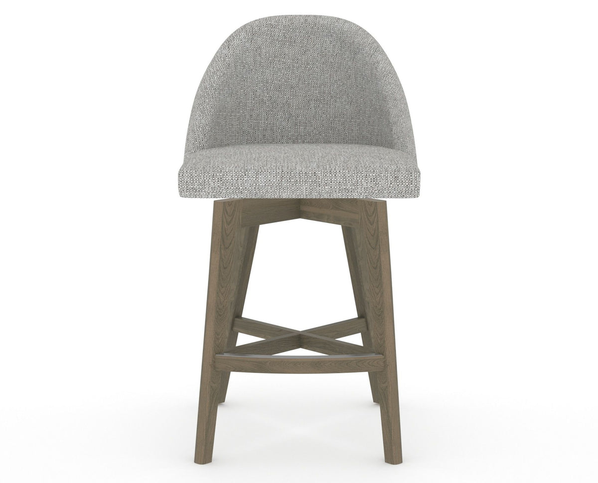 Canadel Downtown Tove Counter Stool in Shadow, 7C Fabric, front view
