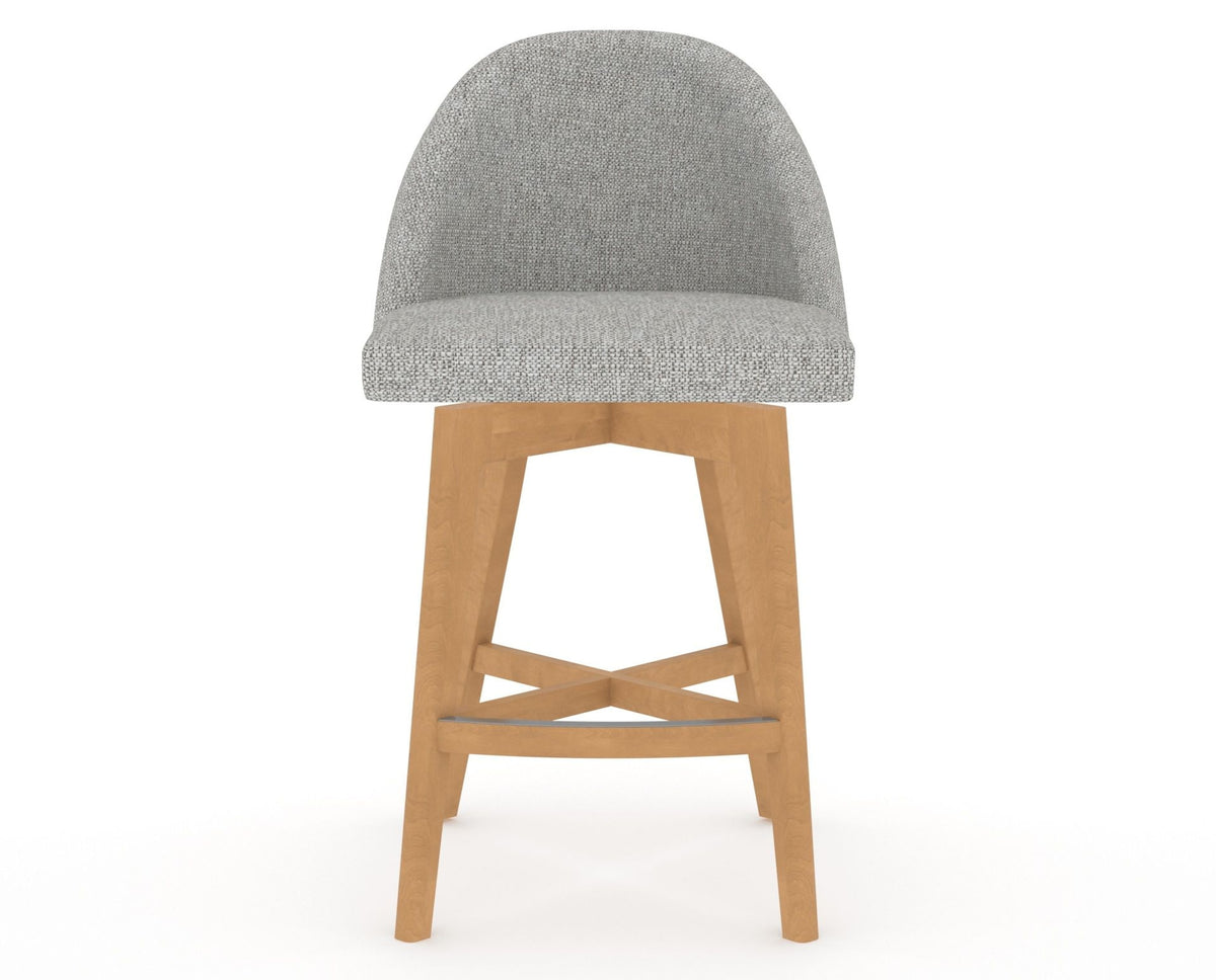 Canadel Downtown Tove Counter Stool in Caramel Washed, 7C Fabric, front view