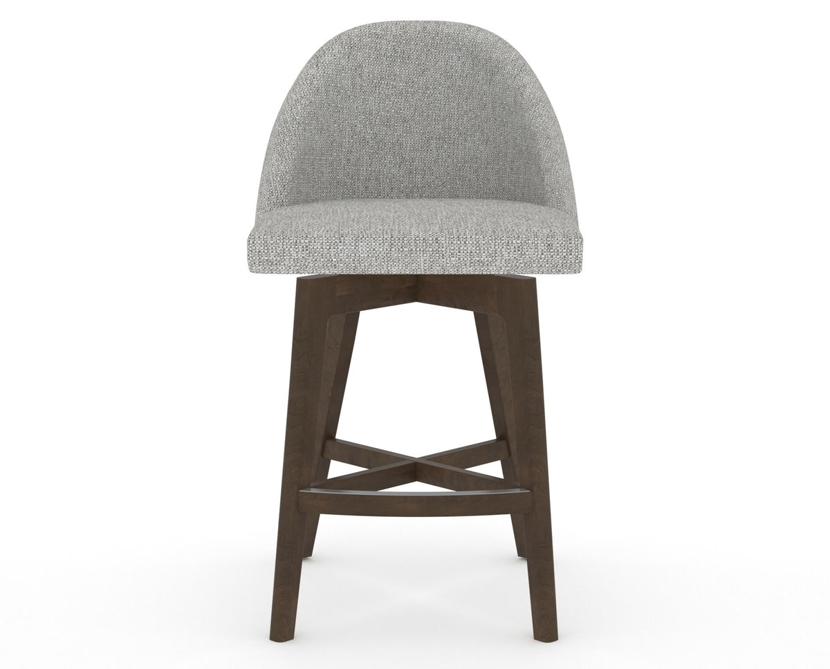 Canadel Downtown Tove Counter Stool in Hazelnut Washed, 7C Fabric, front view