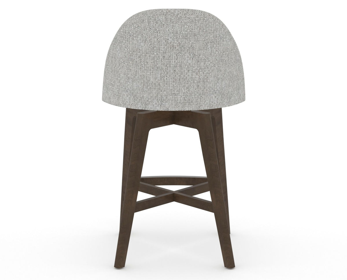 Canadel Downtown Tove Counter Stool in Hazelnut Washed, 7C Fabric, back view