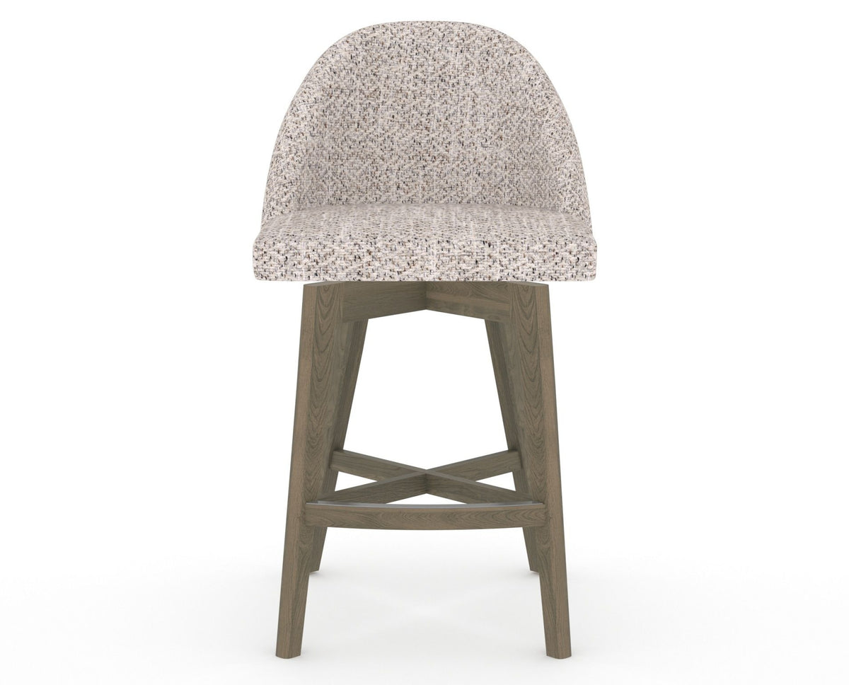 Canadel Downtown Tove Counter Stool in Shadow, FP Crypton®, front view