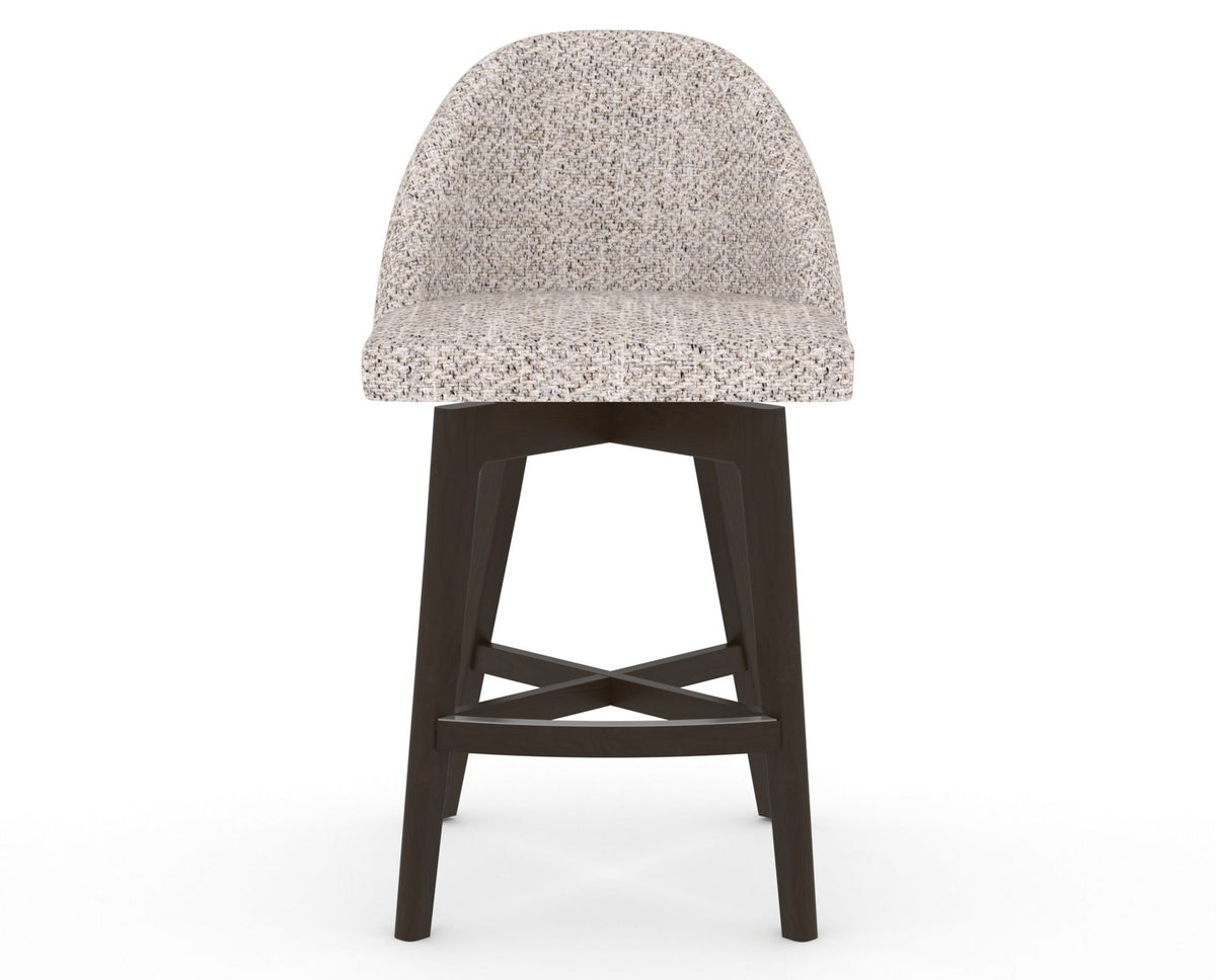 Canadel Downtown Tove Counter Stool in Davy's Grey, FP Crypton®, front view