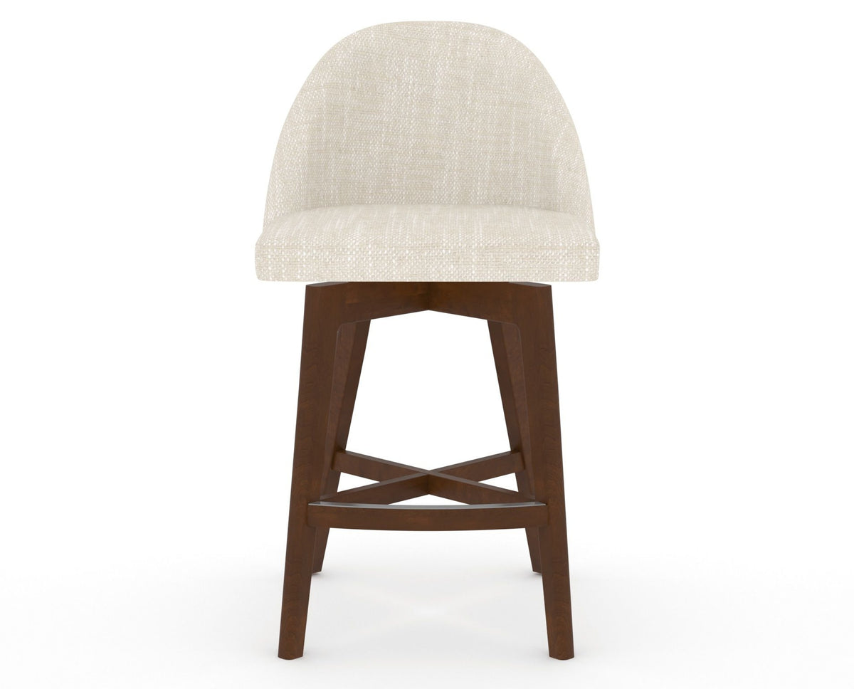 Canadel Downtown Tove Counter Stool in Cognac Washed, FT InsideOut®, front view