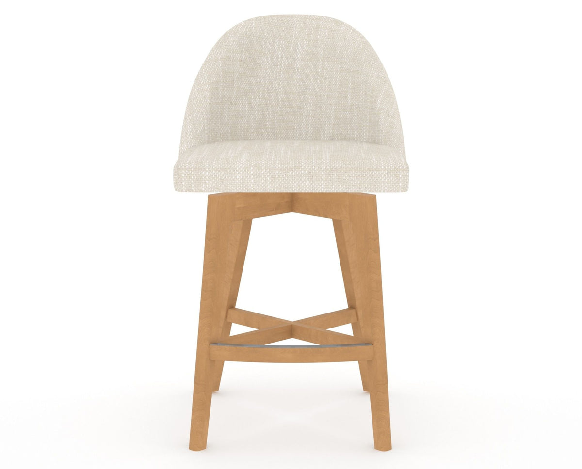 Canadel Downtown Tove Counter Stool in Caramel Washed, FT InsideOut®, front view