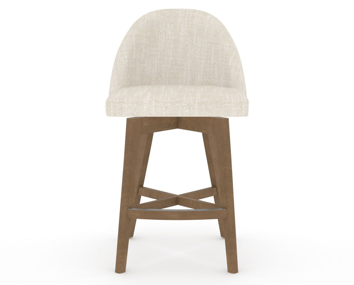 Canadel Downtown Tove Counter Stool in Pecan Washed, FT InsideOut®, front view