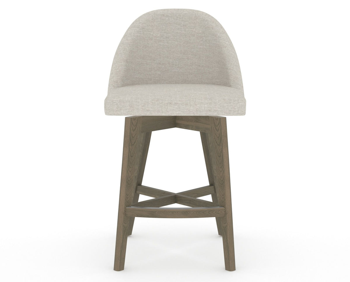 Canadel Downtown Tove Counter Stool in Shadow, TB Fabric, front view