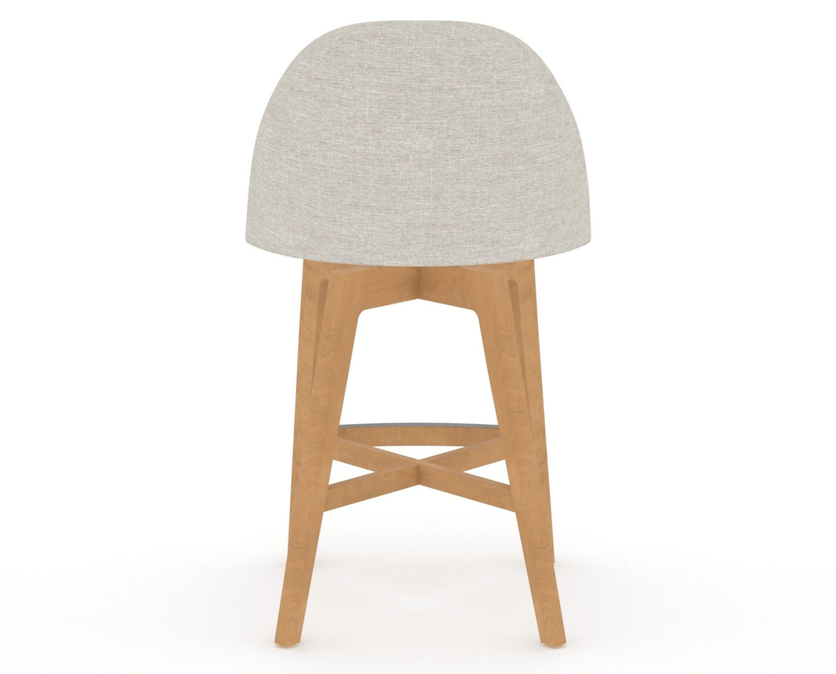 Canadel Downtown Tove Counter Stool in Caramel Washed, TB Fabric, back view