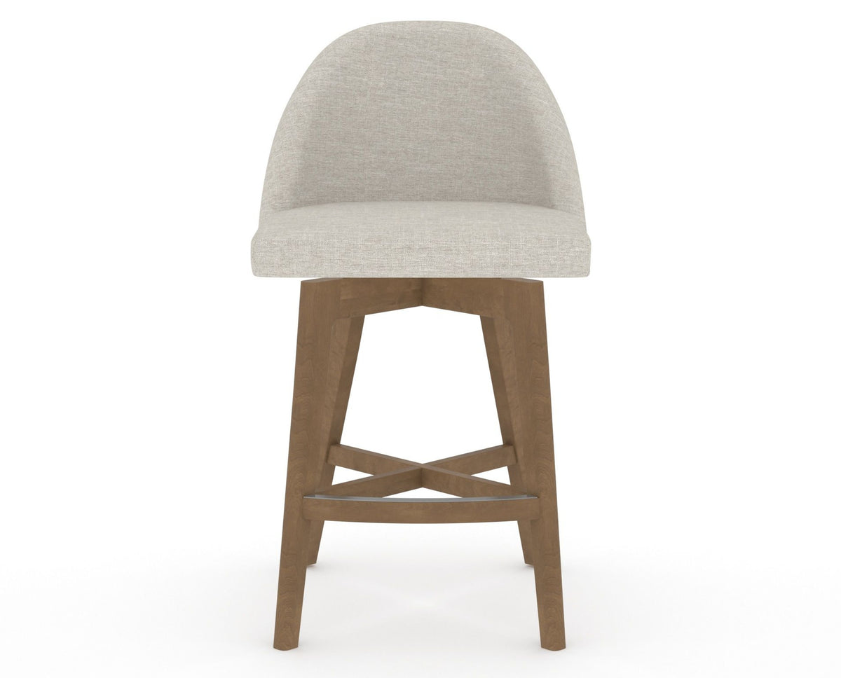 Canadel Downtown Tove Counter Stool in Pecan Washed, TB Fabric, front view