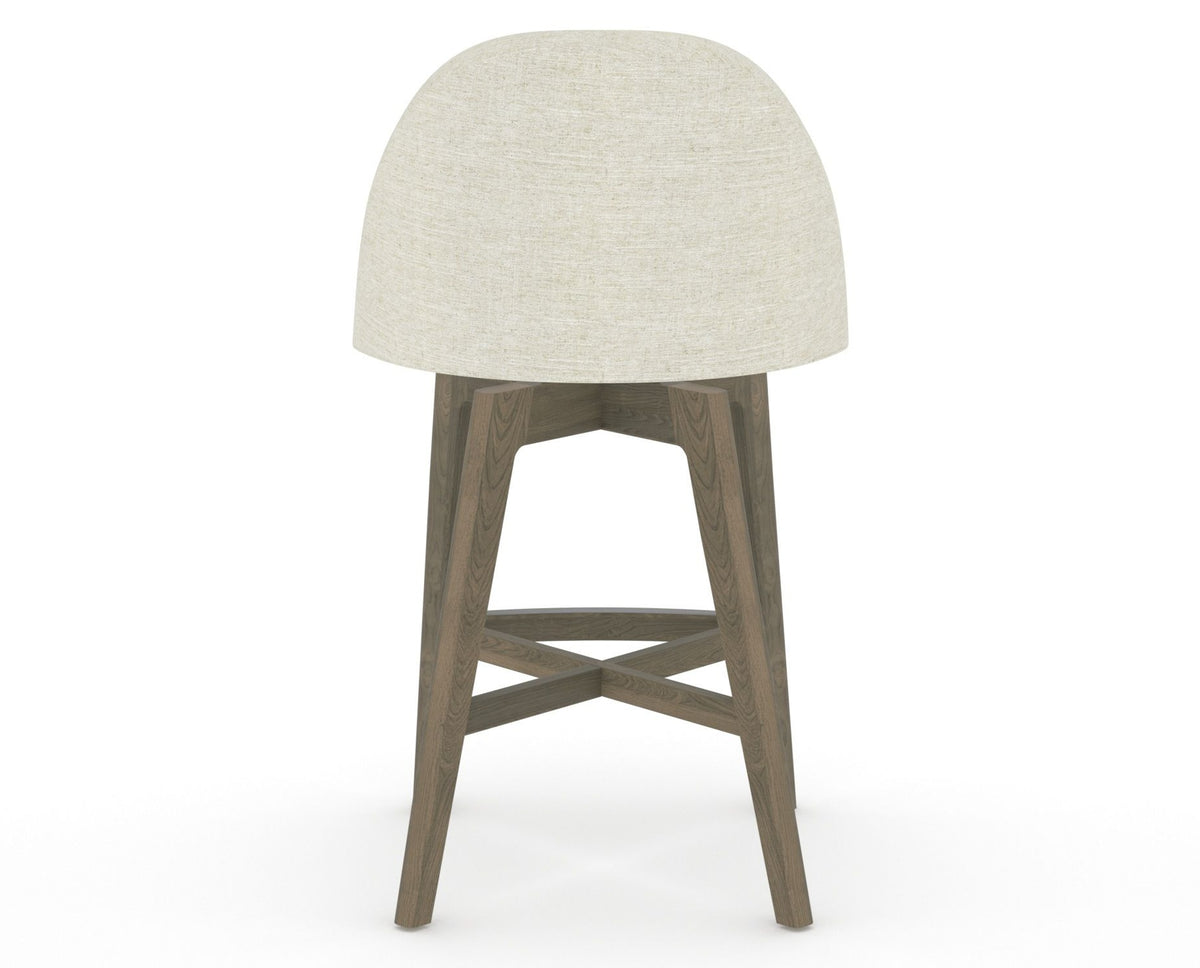 Canadel Downtown Tove Counter Stool in Shadow, TW Fabric, back view