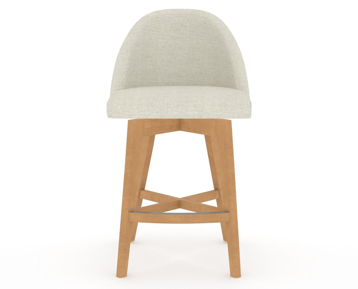 Canadel Downtown Tove Counter Stool in Caramel Washed, TW Fabric, front view