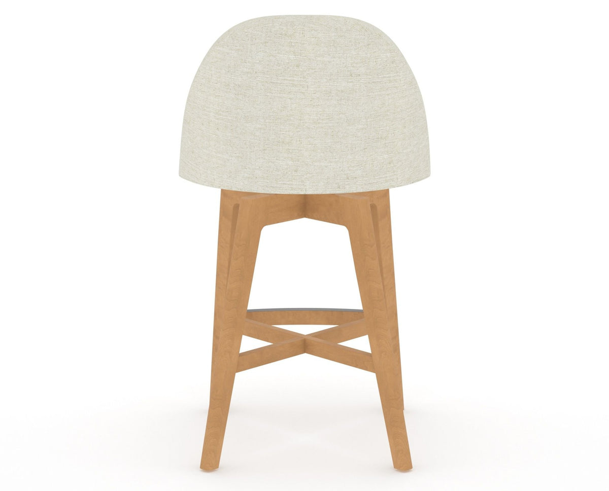 Canadel Downtown Tove Counter Stool in Caramel Washed, TW Fabric, back view
