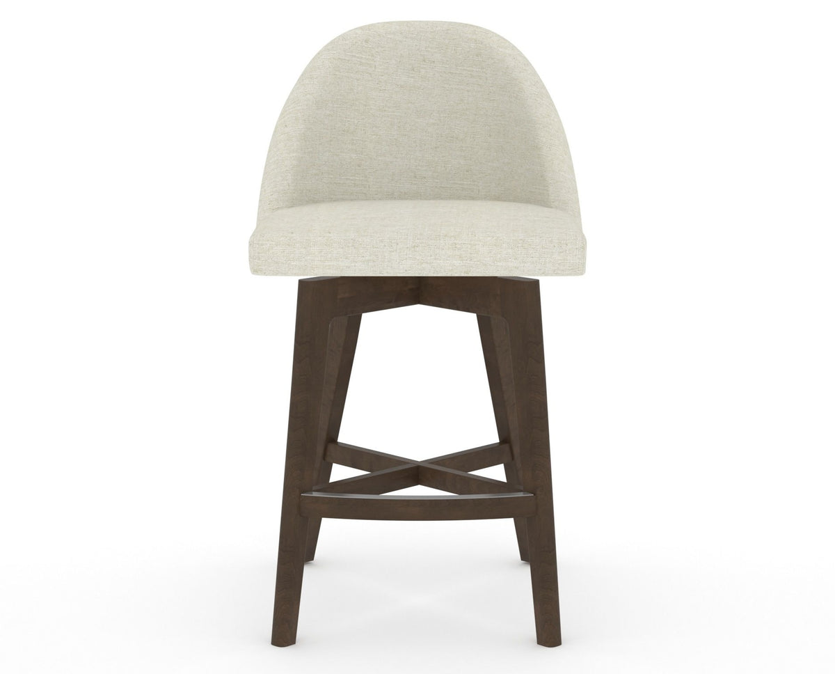 Canadel Downtown Tove Counter Stool in Hazelnut Washed, TW Fabric, front view