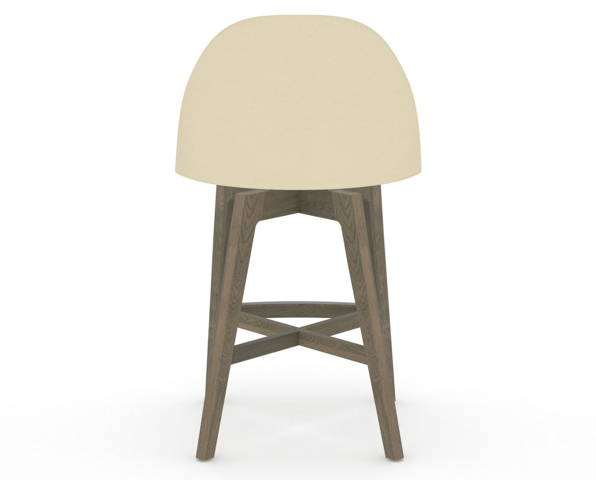 Canadel Downtown Tove Counter Stool in Shadow, XZ Faux Leather, back view