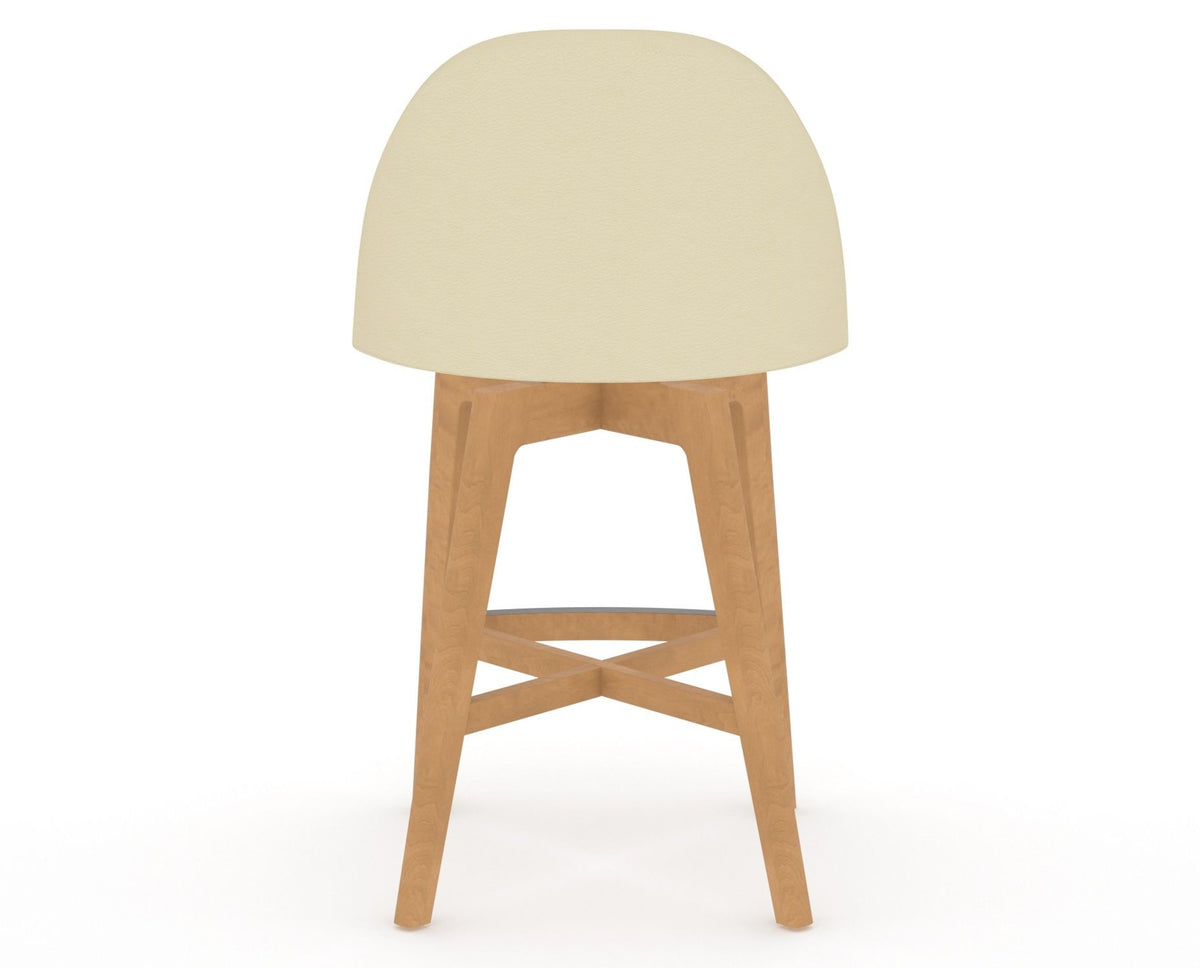 Canadel Downtown Tove Counter Stool in Caramel Washed, XZ Faux Leather, back view
