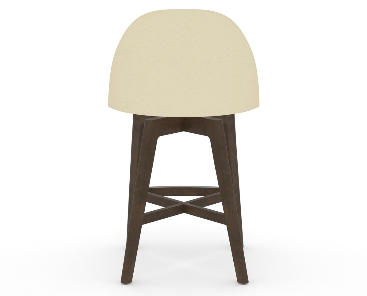 Canadel Downtown Tove Counter Stool in Hazelnut Washed, XZ Faux Leather, back view