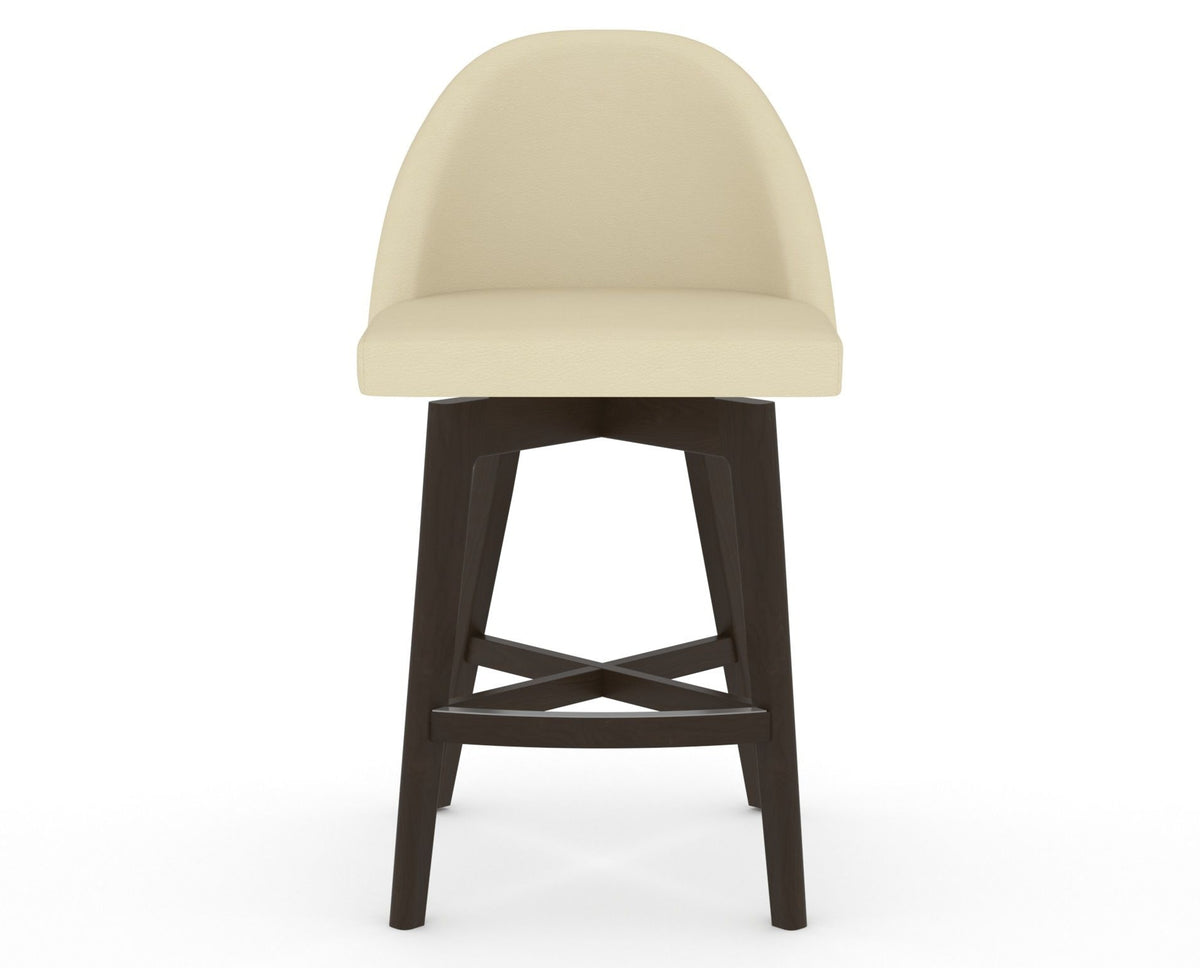 Canadel Downtown Tove Counter Stool in Davy's Grey, XZ Faux Leather, front view