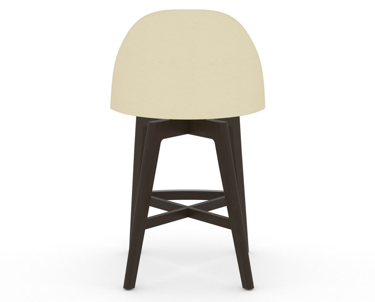 Canadel Downtown Tove Counter Stool in Davy's Grey, XZ Faux Leather, back view